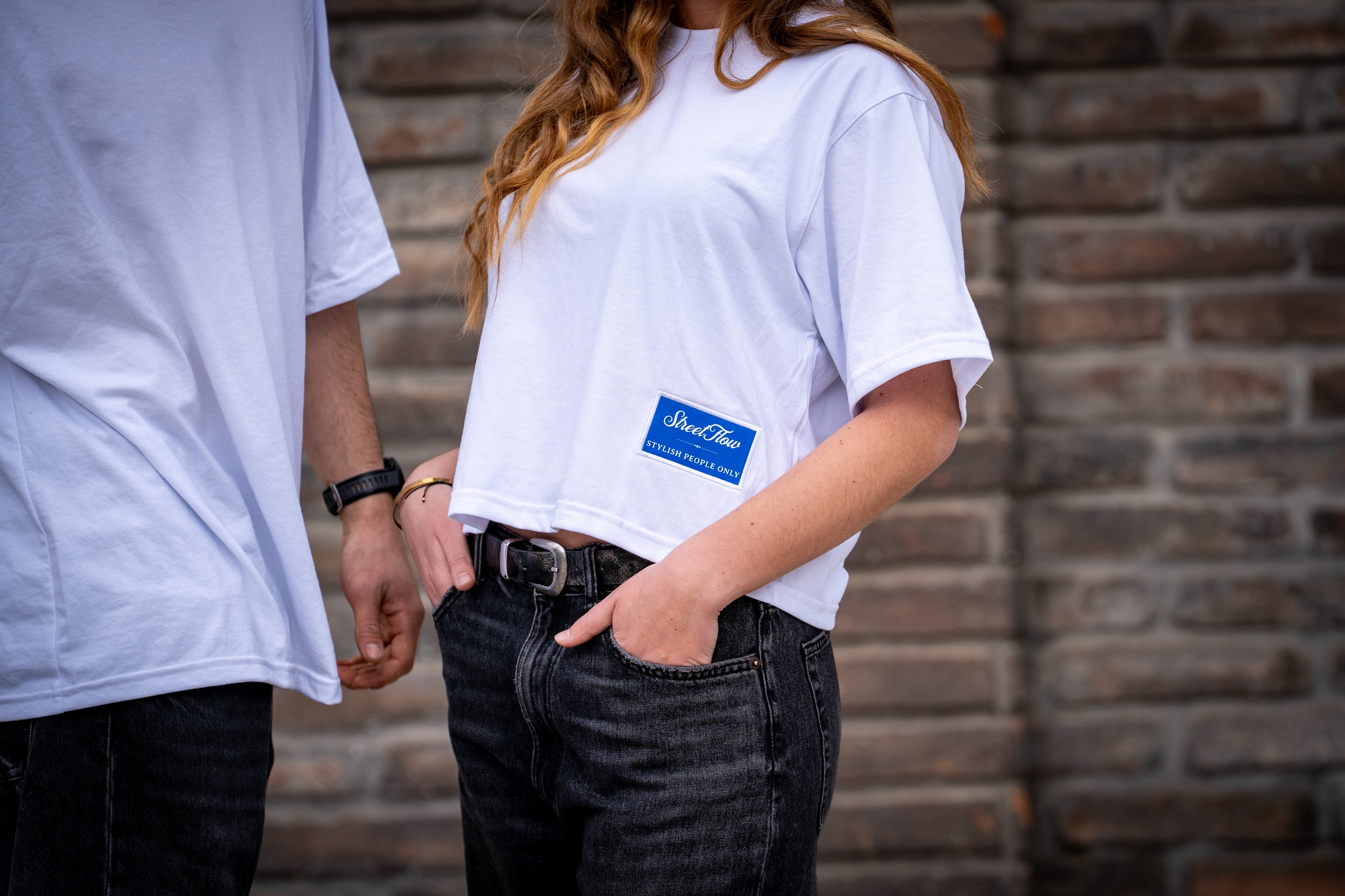 White/Blue Girl Boxy fit