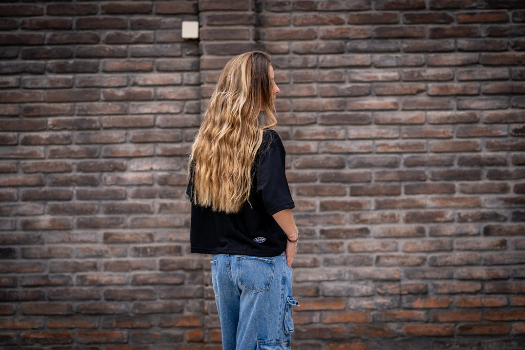 Black/Green Girl Boxy fit