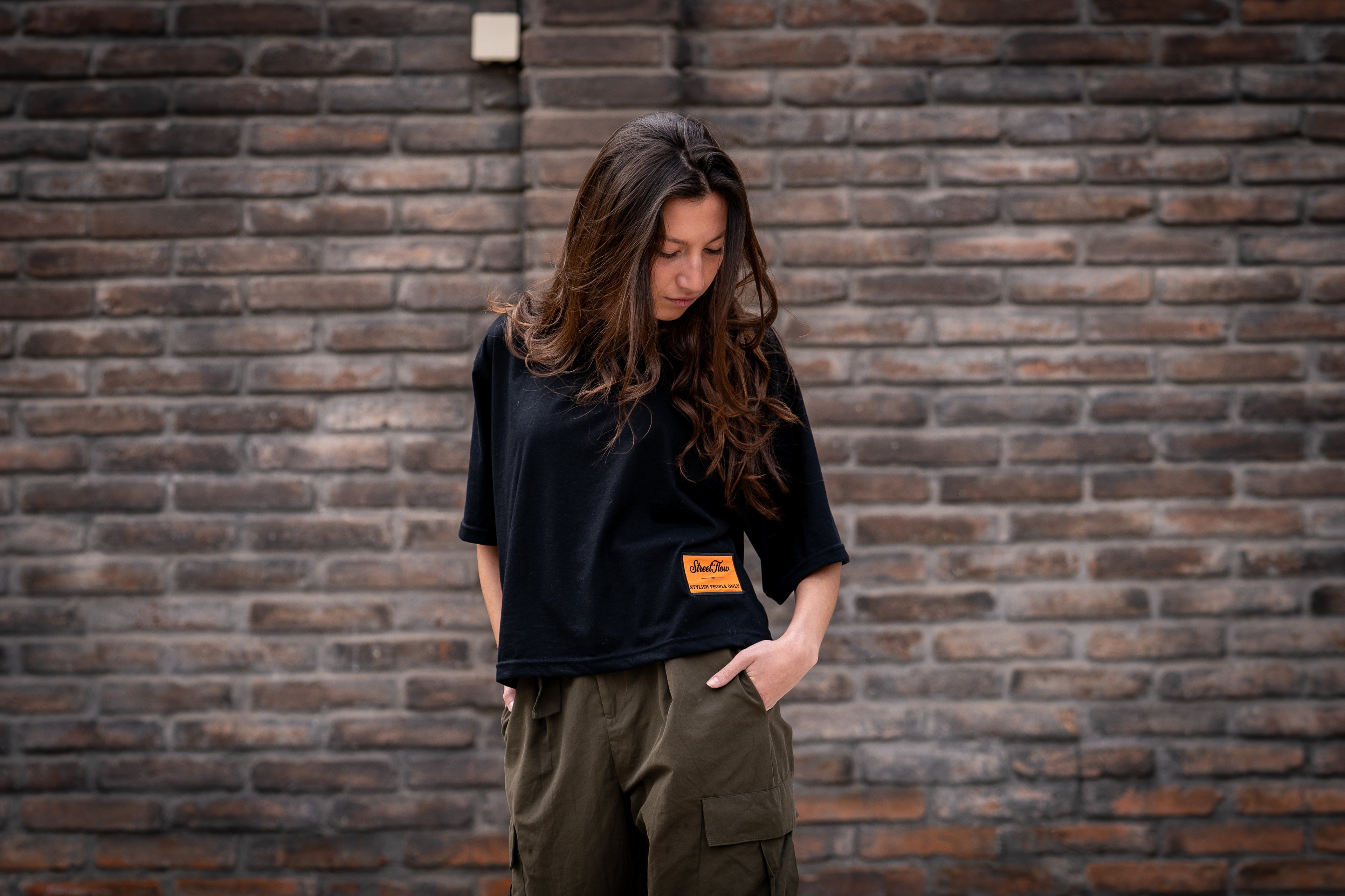 Black/Orange Girl Boxy fit