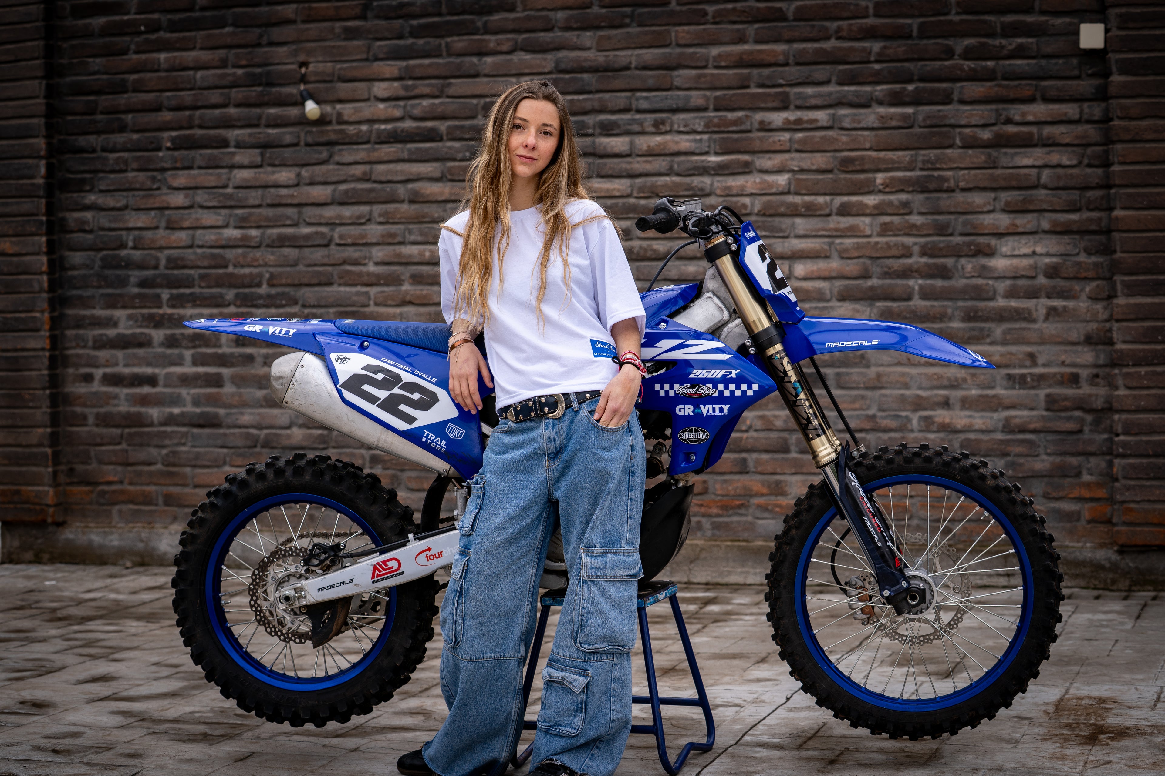 White/Blue Girl Boxy fit